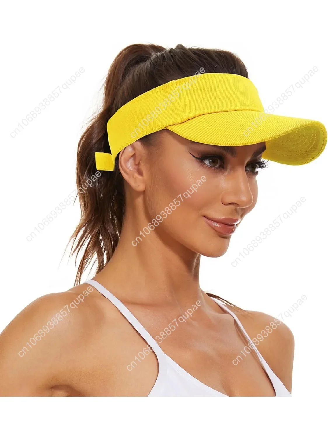 

Century Star Visors for Women Mens Sun Visor Hats Athletic Outdoor Tennis Running Adjustable Beach Cap Yellow One Size