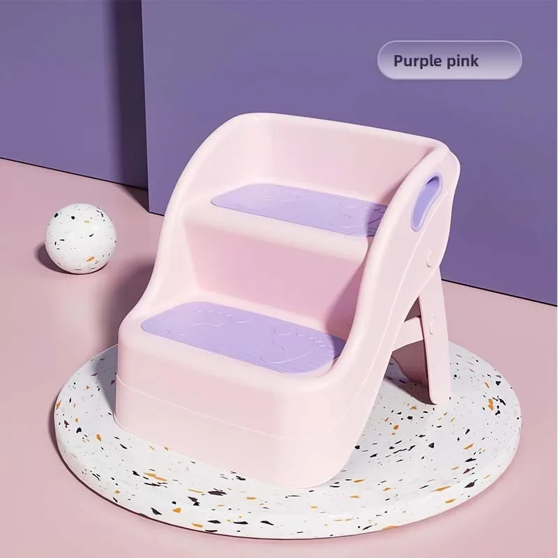 Children Foldable Step Stool Non Slip Bathroom Stool Hand Washing Step Mat Footstool Child Staircase Stool Anti Slip Foot Stool