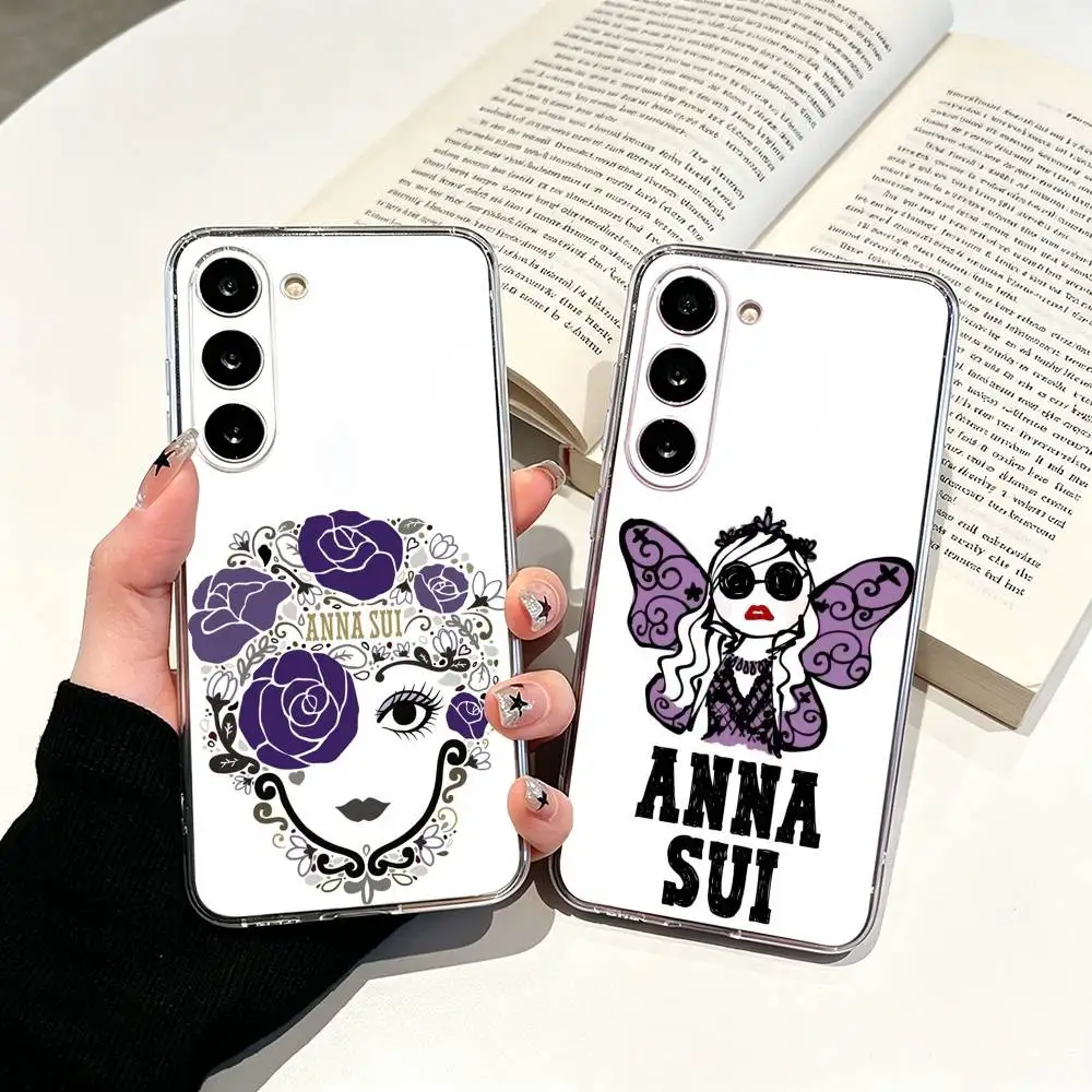 A-ANNA SUI Brand Logo  Phone Case For Samsung Galaxy A71,A70,A52,A51,A40,A30 Transparent Cover