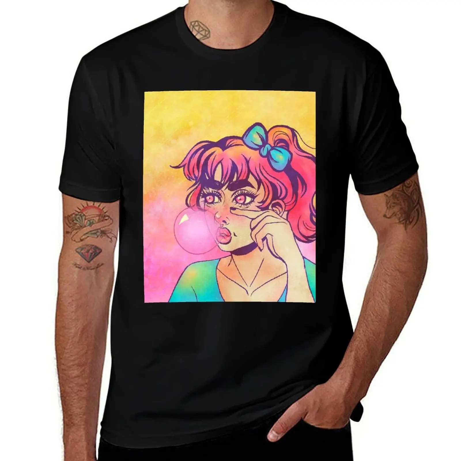 

Rainbow Bubblegum Girl T-Shirt Quick Dry Fishing T-Shirt