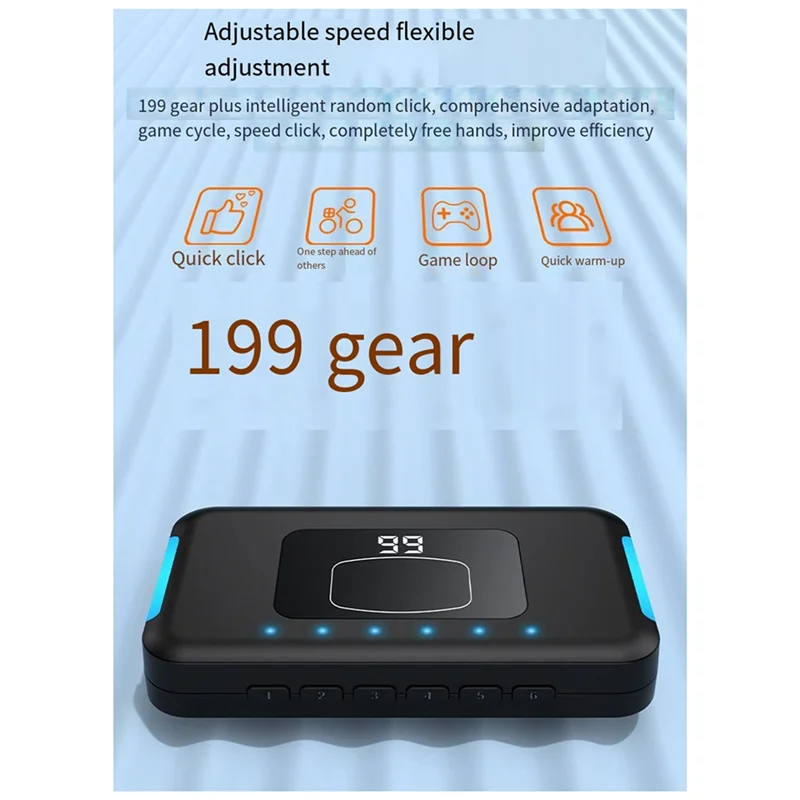 ABSQ-Nuevo Clicker inalámbrico actualizado Pantalla de teléfono móvil Clicker automático Clicker físico silencioso Compacto y portátil Durable B