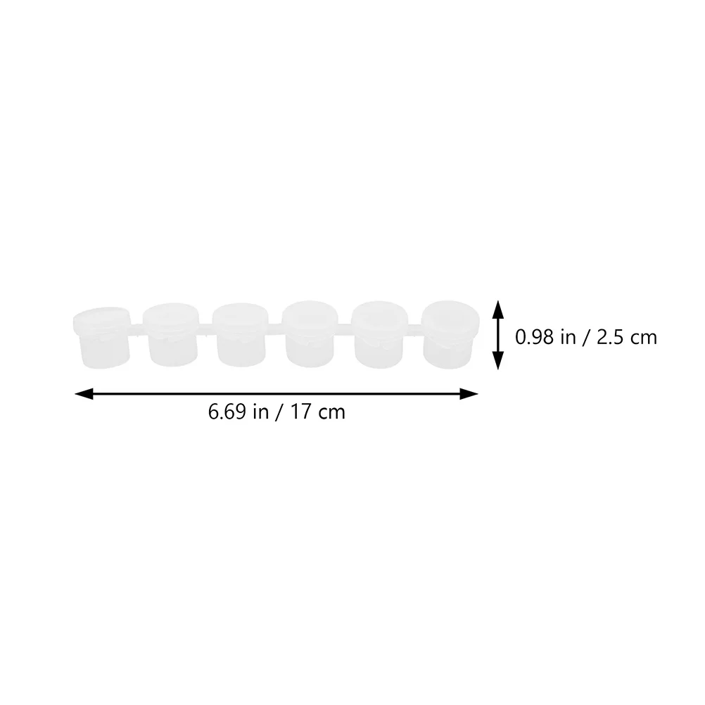 

10Pcs Empty Paint Cup Pots Plastic Clear Paint Containers Portable for Handmade DIY Painting Supplies Plastic Empty Cups Pots