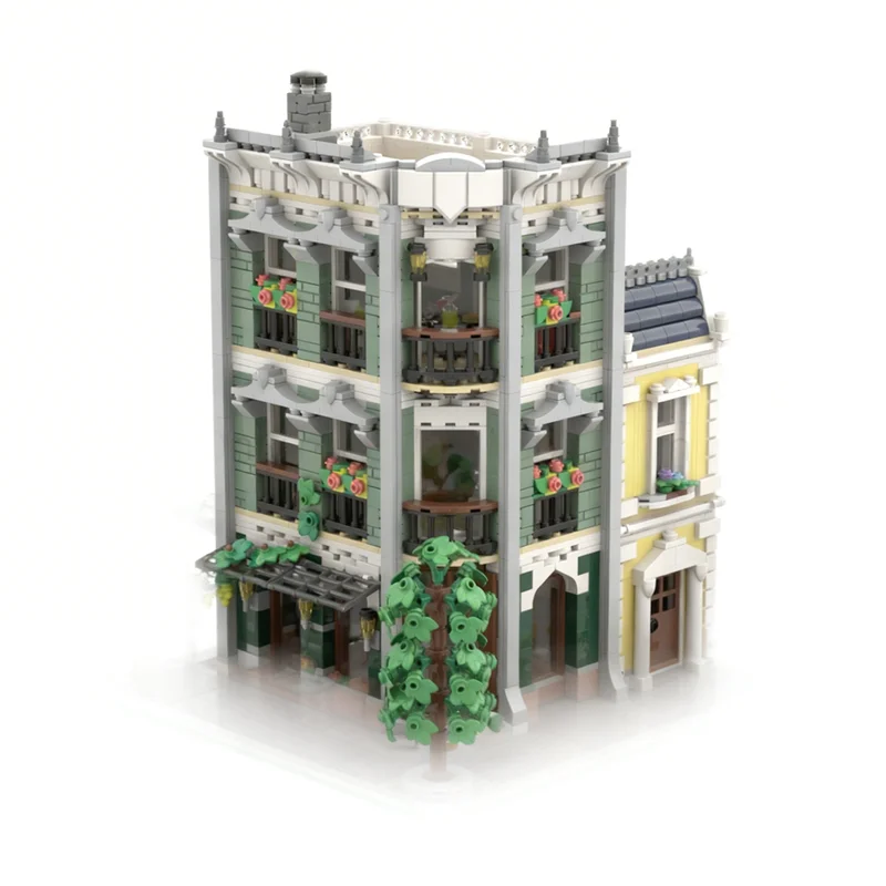 

2570pcs MOC Vine Restaurant Modular Streetscape Model Building Blocks Construction Toy Christmas Gifts DIY Creative Idea Brick