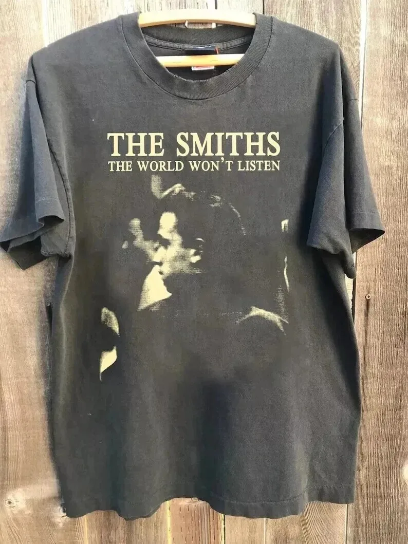 Hot SaleThe Smiths Band Classic Poster Print T-shirt Women Men Cotton Summer Streetwear Hip Hop Fashion Tee Loose Oversized Tops