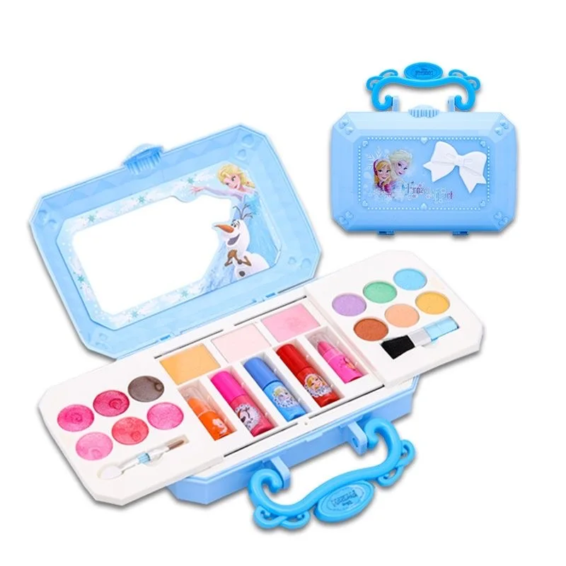 Disney girls Princess frozen 2 Make up set Cartoon  anna elsa Nail polish snow White Beauty   kids Christmas present gift