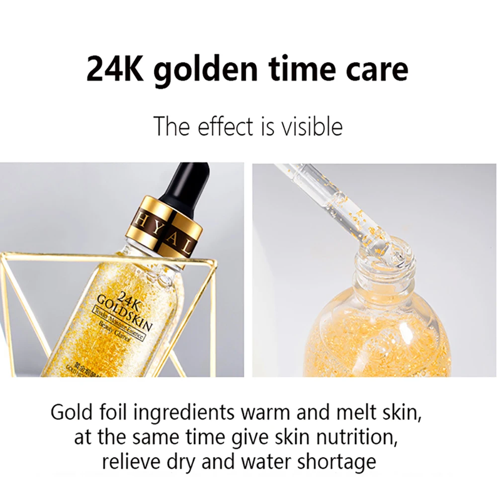 Conjunto Hidratante de Cuidados com a Pele Facial, Soro de Essência, Beleza Colágeno, Creme Facial Anti Rugas, Cosméticos Coreanos, Ouro 24K