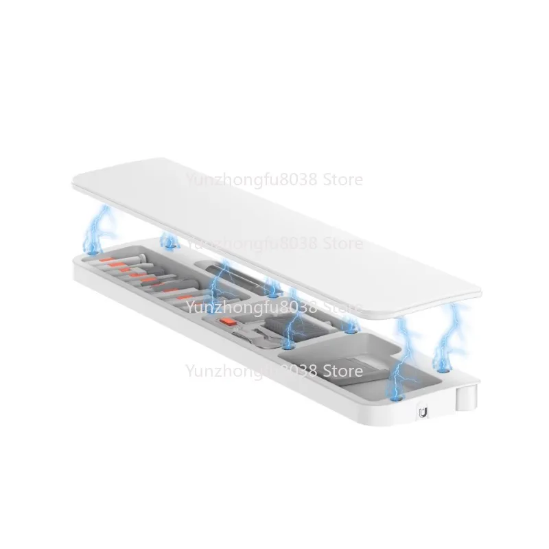 مجموعة فرش تنظيف مكتبية متعددة الوظائف 22 في 1، مجموعة أدوات بلاستيكية من الجلد وحزام يد للوحة المفاتيح #2