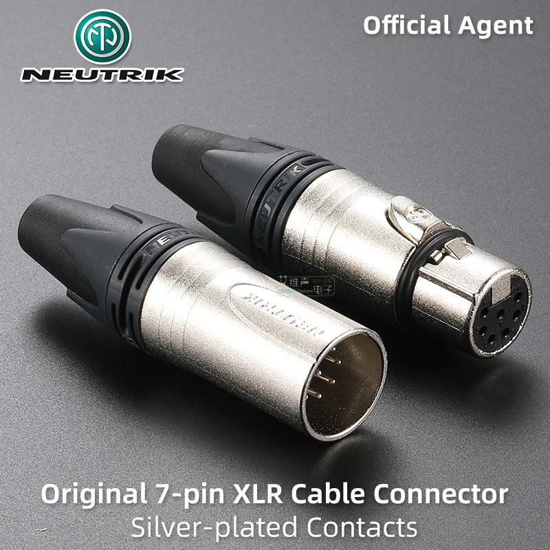 

NEUTRIK 7-pin XLR Cable Connector NC7FXX NC7MXX Silver Plating 7 Pole XLR Male /Female Plug for Engineering Installation Welding