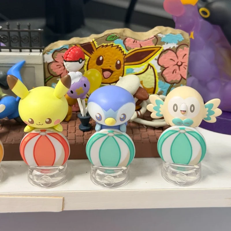 Pokemon Genuine Blind Box Mini Figure Cute Lying Series Anime Model Car Decor Desktop Ornament Mystery Gift Toy
