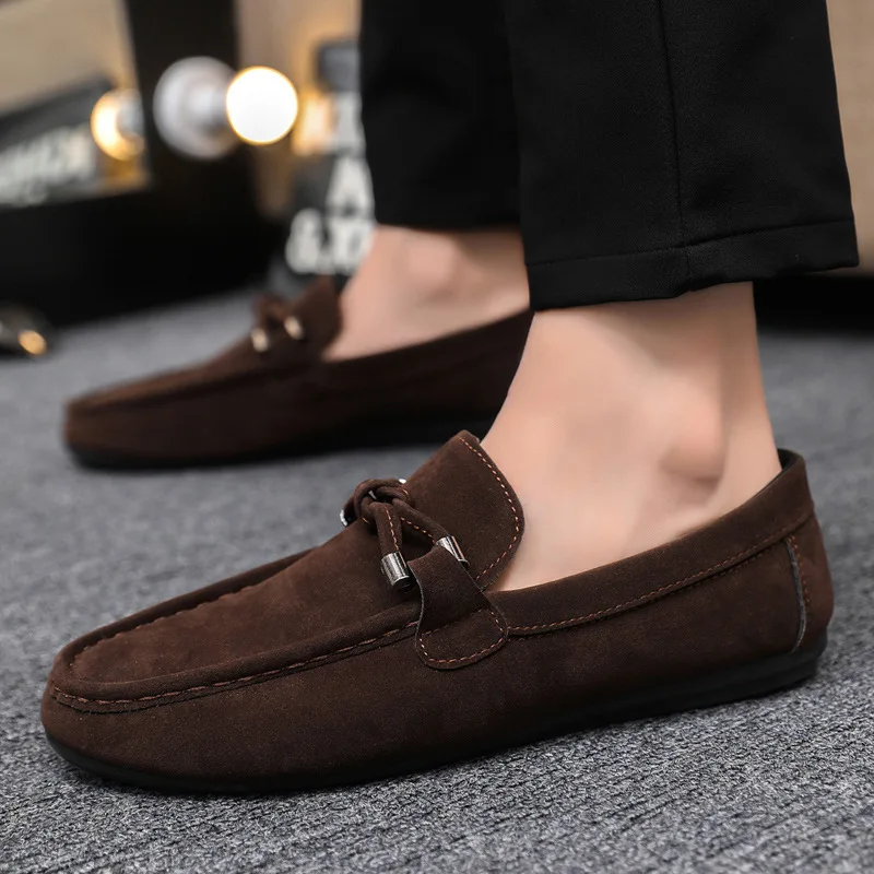 

Мужская повседневная обувь, модные лоферы без шнуровки, роскошные модельные туфли для вождения, формальные туфли на плоской подошве для свадебной вечеринки, большие размеры 로퍼