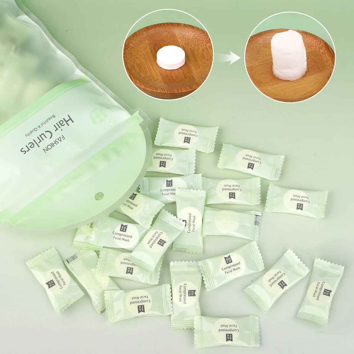 50-Piece Disposable Nonwoven Compressed Wet Mask-Individually Packaged Single-Use Patch, Suitable for All Skin Types. image 6