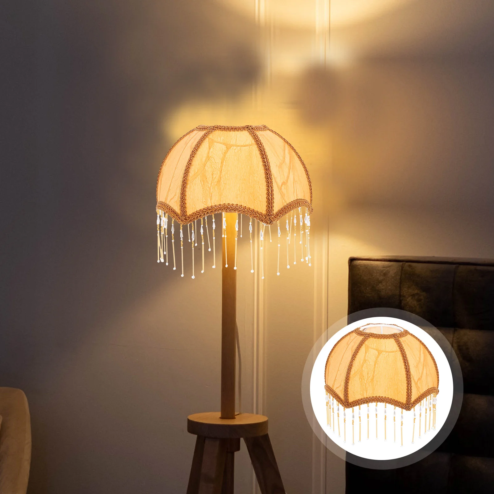 

Light Covers Egg Lampshade European Style Desk Lampshades Fabric Decor Aesthetic Child Table Replacement