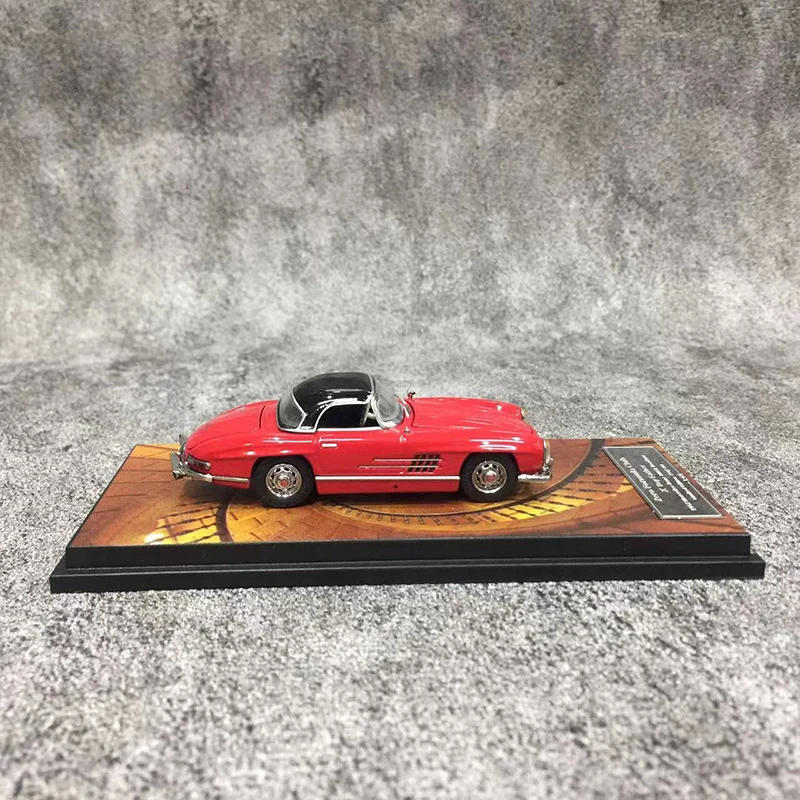 ZFC 1:64 Model samochodu SL Class MK 300SL Roadster (W198) Odlewany ze stopu aluminium Pojazd z otwartymi drzwiami - czerwony