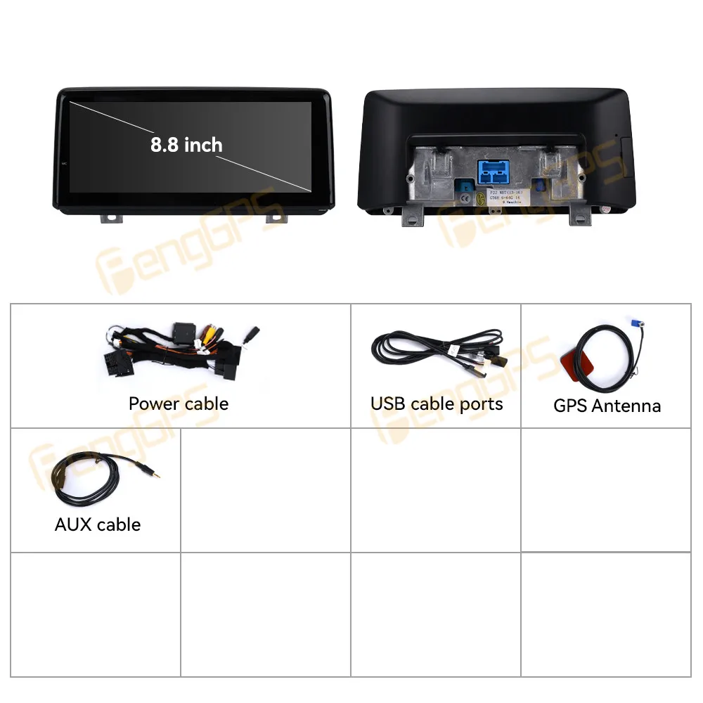 8,8-дюймовый автомобильный радиоприемник CarPlay Android 13 для BMW 1 2 серии F20 F21 F22 2013-2016 NBT 2017-2019 Мультимедийный плеер с сенсорным экраном EVO