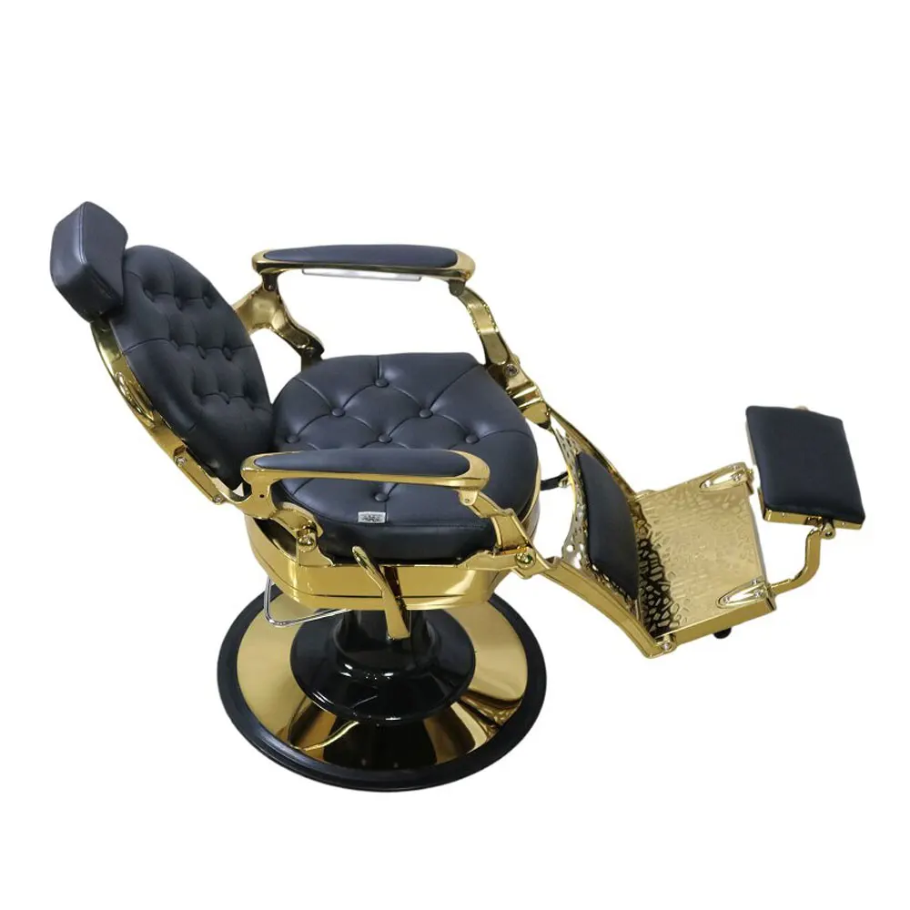 antique Cheap Hair Equipment Furniture Luxury Wholesale golden reclining Barber Chair