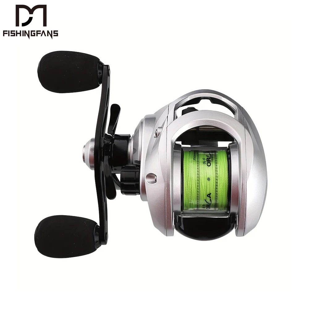 Fishingfans Baitcasting Casting Reel 7.2:1 Gear Ratio High Strength Nylon Body Ultralight 207g 5+1BB Fishing Casting Reels