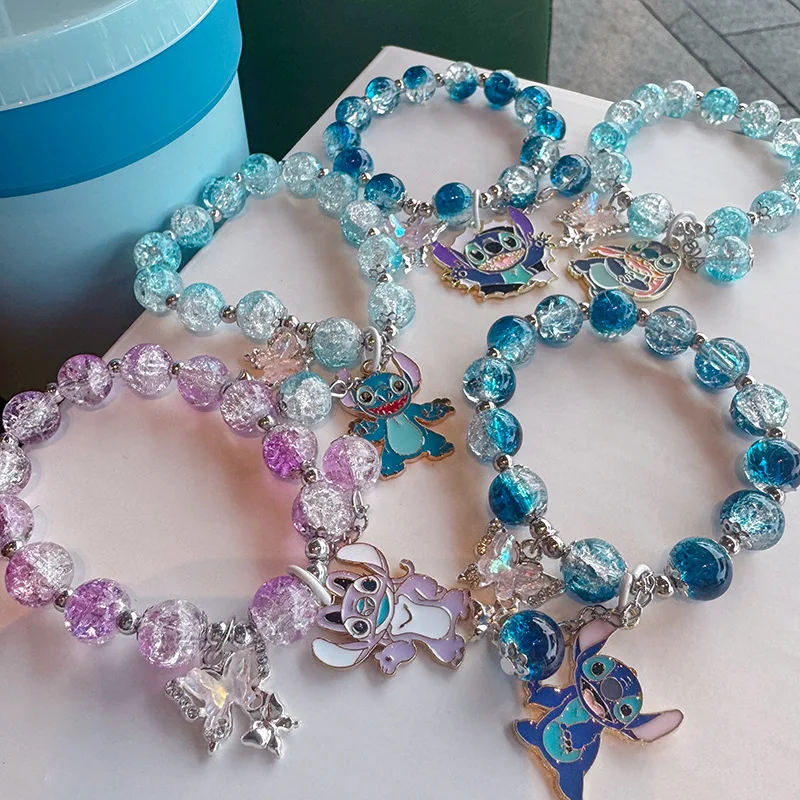 Anime Lilo und Stitch Cartoon Bild Kristall Armband Niedlichen Koreanischen Schmuck Freund Student Armband Dekoration Weihnachten Geschenke