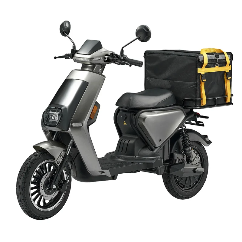 High quality street legal long battery range electric food delivery motorcycle Fat Tire 1200W Eec 50ah Scooter Coc Citycoco