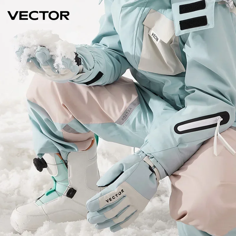 VECTOR Warm Ski Gloves Children\'s Winter Wool Waterproof Warm Children\'s Ski Gloves Ski 3M Cotton Heated Glove