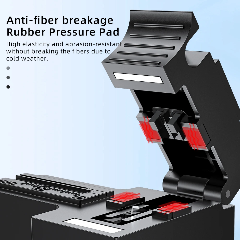 SAIVXIAN-Mini-Glasfaserspalter, kleiner hochpräziser ABS-Faserschneider, Schneidwerkzeug mit Kabelverbindung