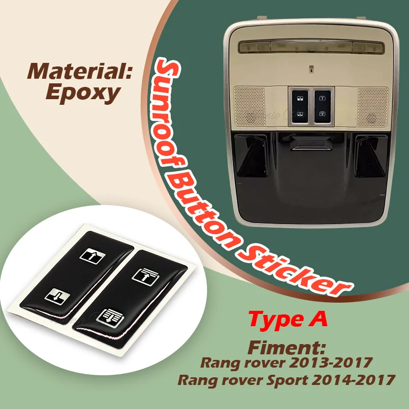 Sunroof Button Repair Sticker Kit For Range Rover Sport Velar Overhead Console Roof Button Cover Trim for Land Rover Defender