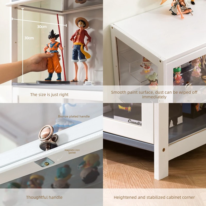 High definition acrylic figurine building block display cabinet, model toy storage cabinet, transparent storage cabinet view 4