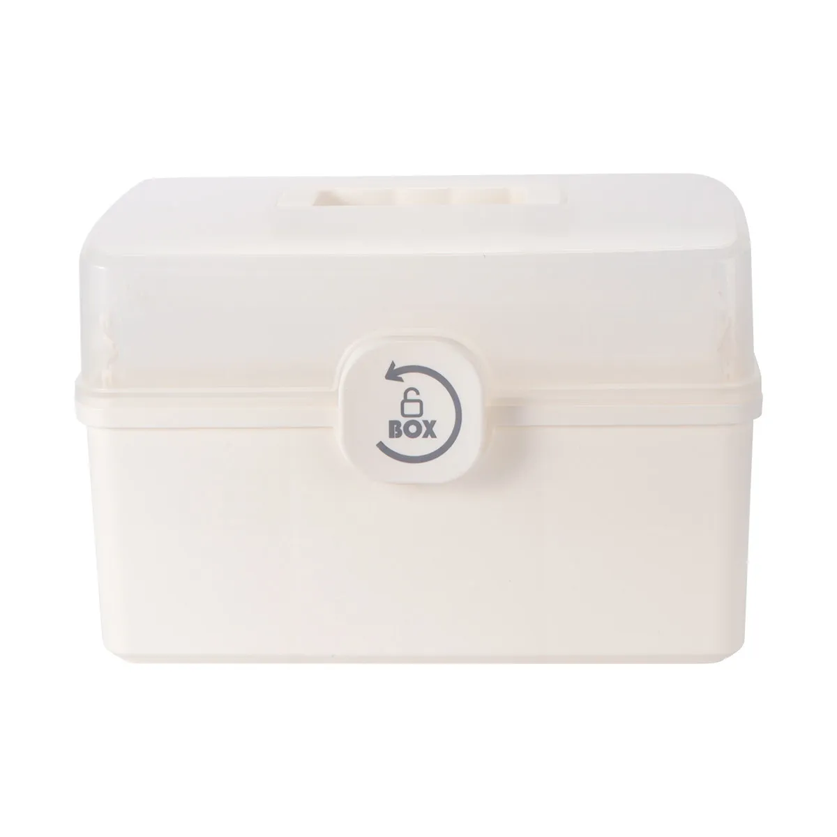 

Multi-Compartment Medicine Case for Home Outdoor Use Moisture-Resistant Portable Medicine Box with Rotatable Buckle First-Aid