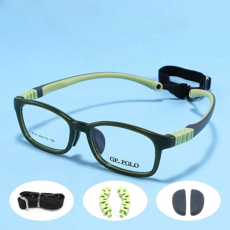 New Ultralight Silicone Children Eyeglass Frame Boy Fashion Safety Kids Optical Prescription Glass Frames Girls 9015ET