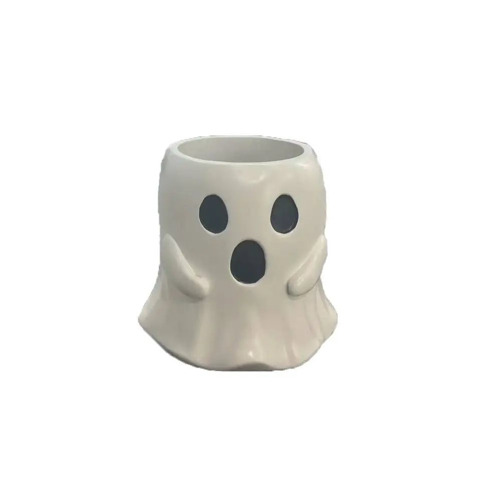 Gift Mud Pie Paper Mache Halloween Treat Buckets Resin Cute Ghost Treat Buckets Trick Or Treat Candy Buckets Holder