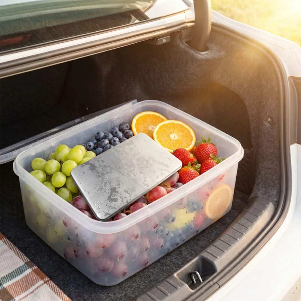 Reusable Stainless Steel Ice Packs Quick Freeze Rectangular Lunch Box Cooling Pack Long-lasting Fresh Keeping Cooling Tray