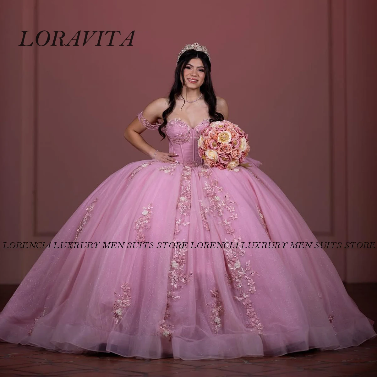 Vestidos De quinceañera De lujo personalizados, vestido De baile con cuentas, escote en forma De corazón sin mangas con hombros, vestido Formal dulce 16, Vestidos De Fiesta