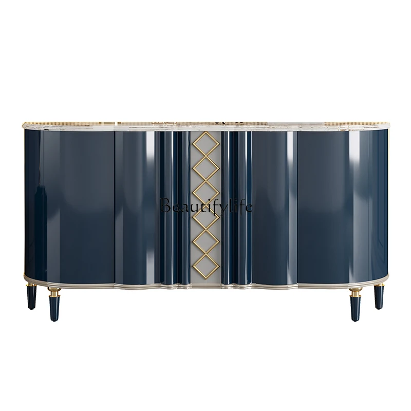 

Italian light luxury door cabinet solid wood post-modern simple style dining side cabinet