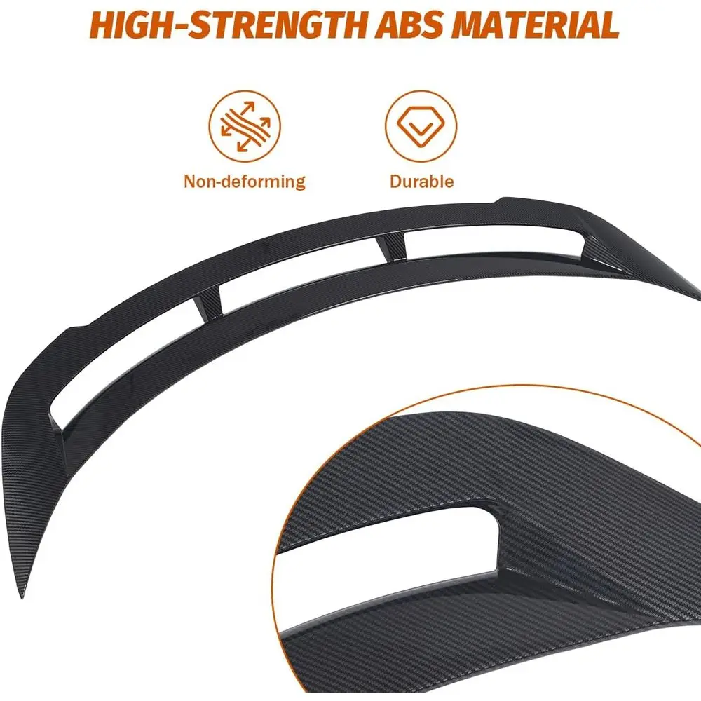 يناسب طراز تسلا Y 2020 2021 2022 2024 جناح سبويلر خلفي ، ملحقات نموذج Y عالية الأداء GT نمط ألياف الكربون