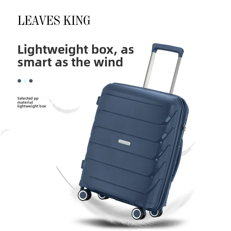 

PP Material Lightweight Suitcase Zipper Boarding Trolley Case 20'' 24'' Travel Essentials Anti-Impact Carry-On Luggage 2.5Kg