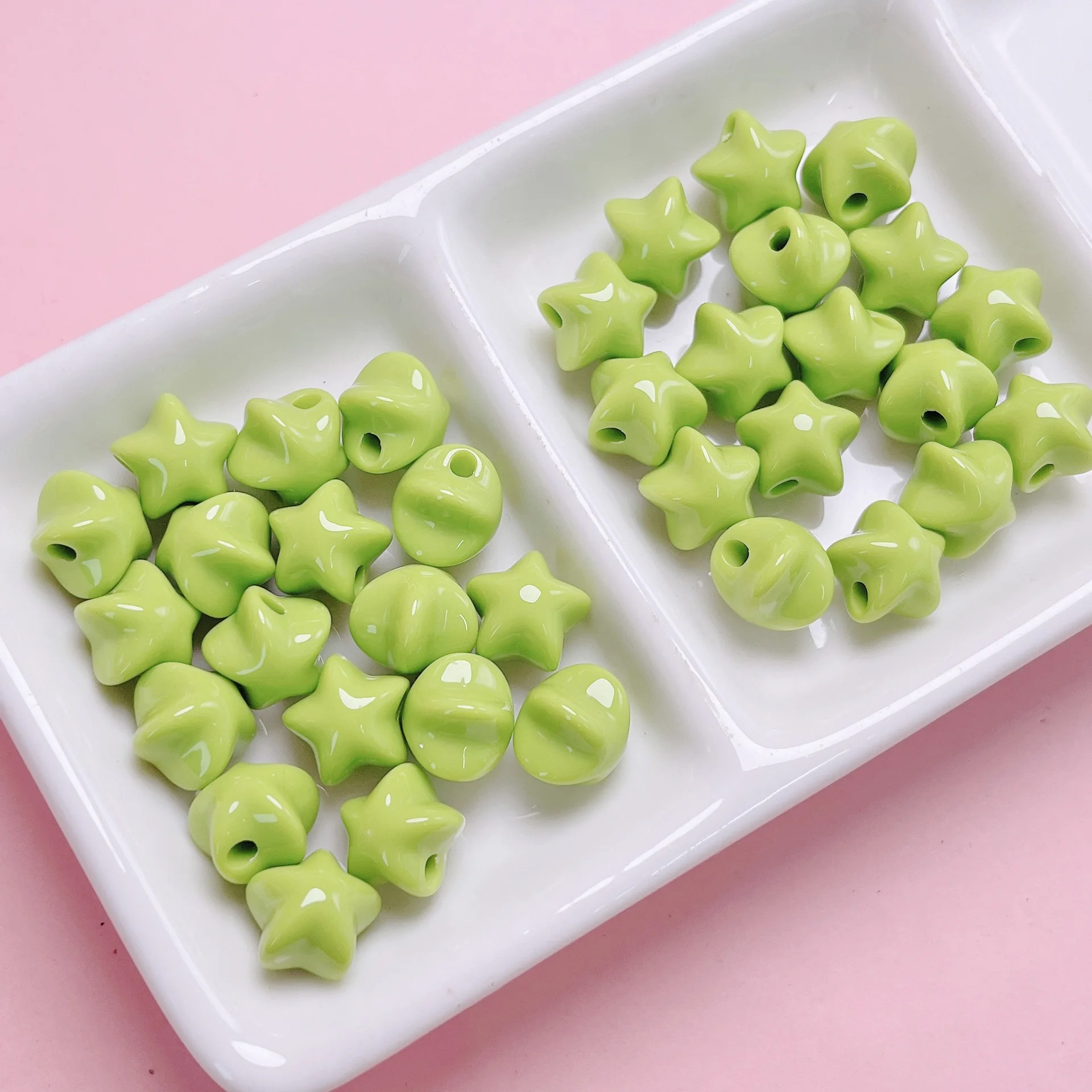 30 قطعة/الوحدة لون الحلوى ستار ثقب مستقيم الاكريليك الخرز خزر عازل لصنع المجوهرات سوار ذاتي الصنع قلادة قلادة أقراط #6