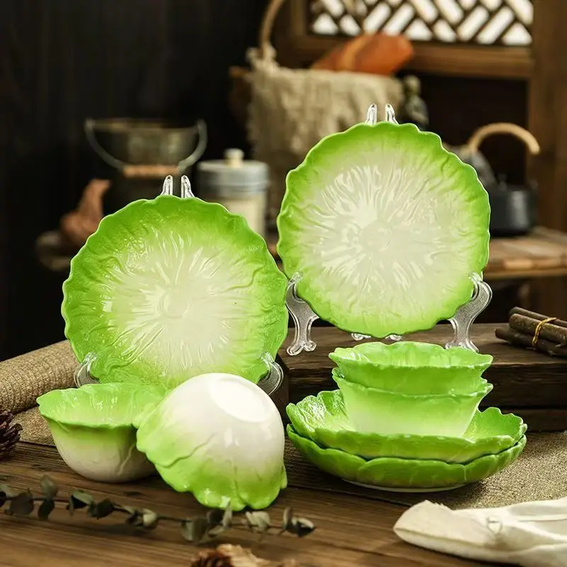 Cabbage tableware set ceramic dish