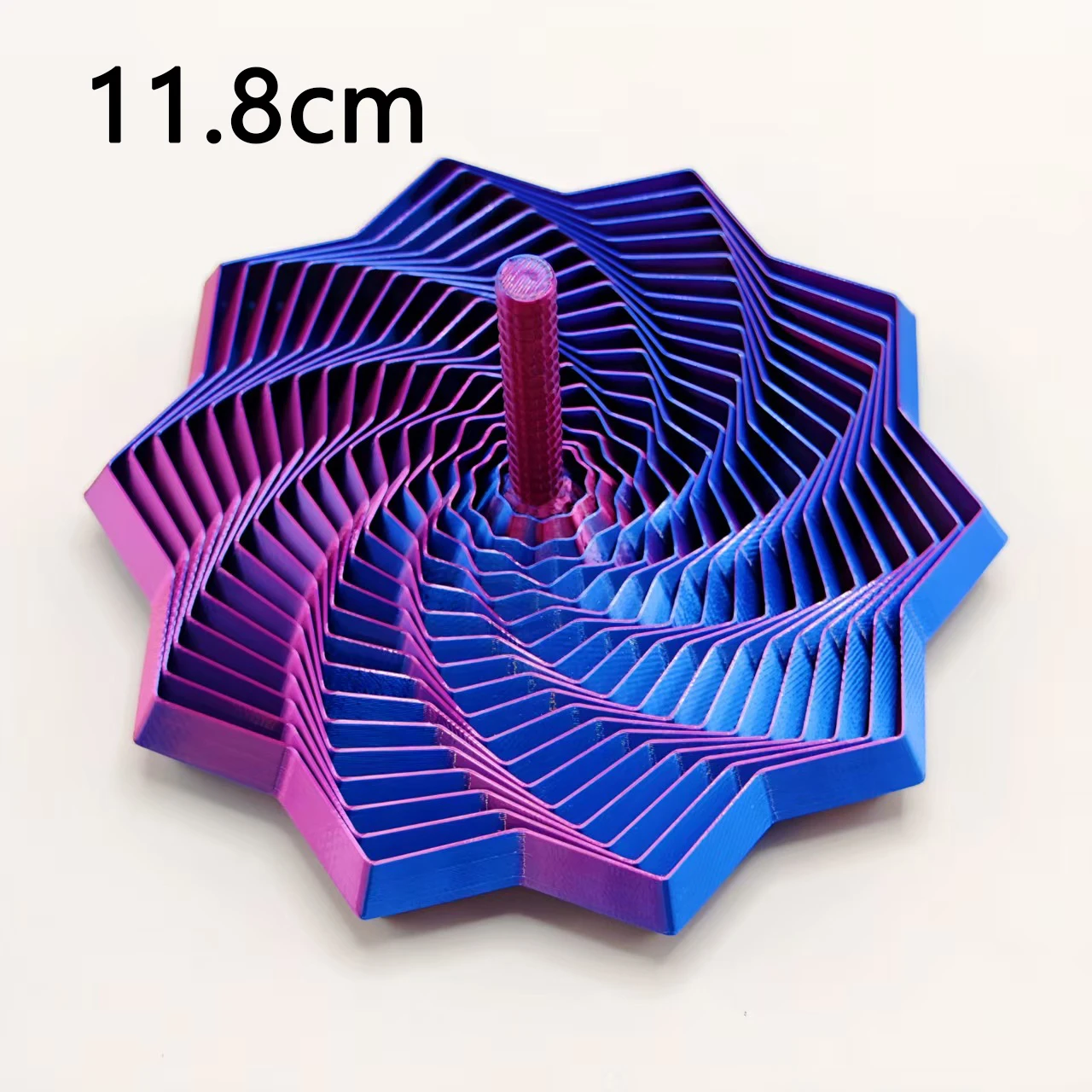 3D-Druck Erweitertes Sensorisches Fidget-Stern-Modell Visuelle Illusion Sechseckige Wirbelnde Spiral-Ornamente Stressabbau-Brettspiel