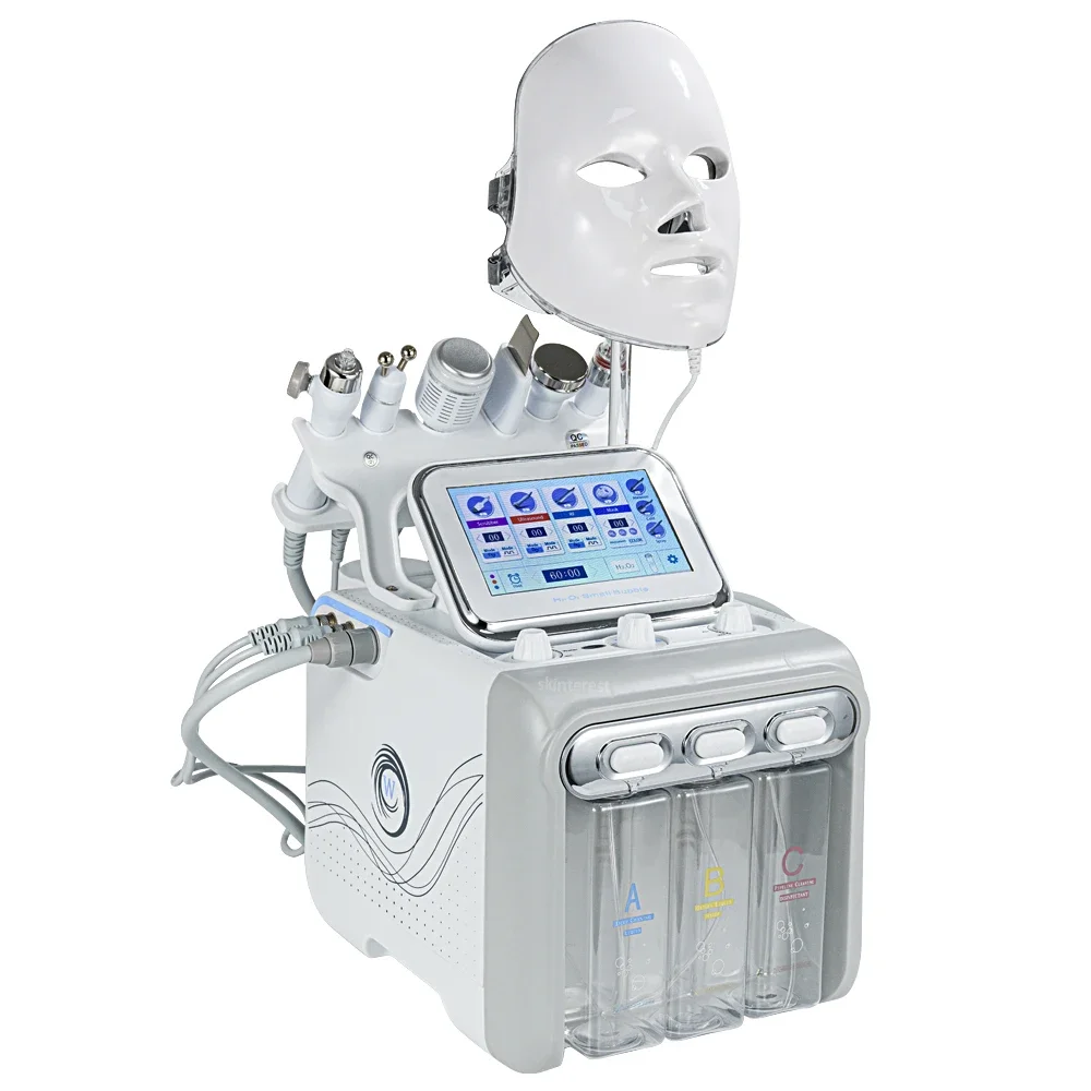 

Skinterest 7In1 Water Oxygen Small Bubble Machine Hydra Water Dermabrasion Beauty Instrument Facial Spa Уход за кожей Очистка кожи