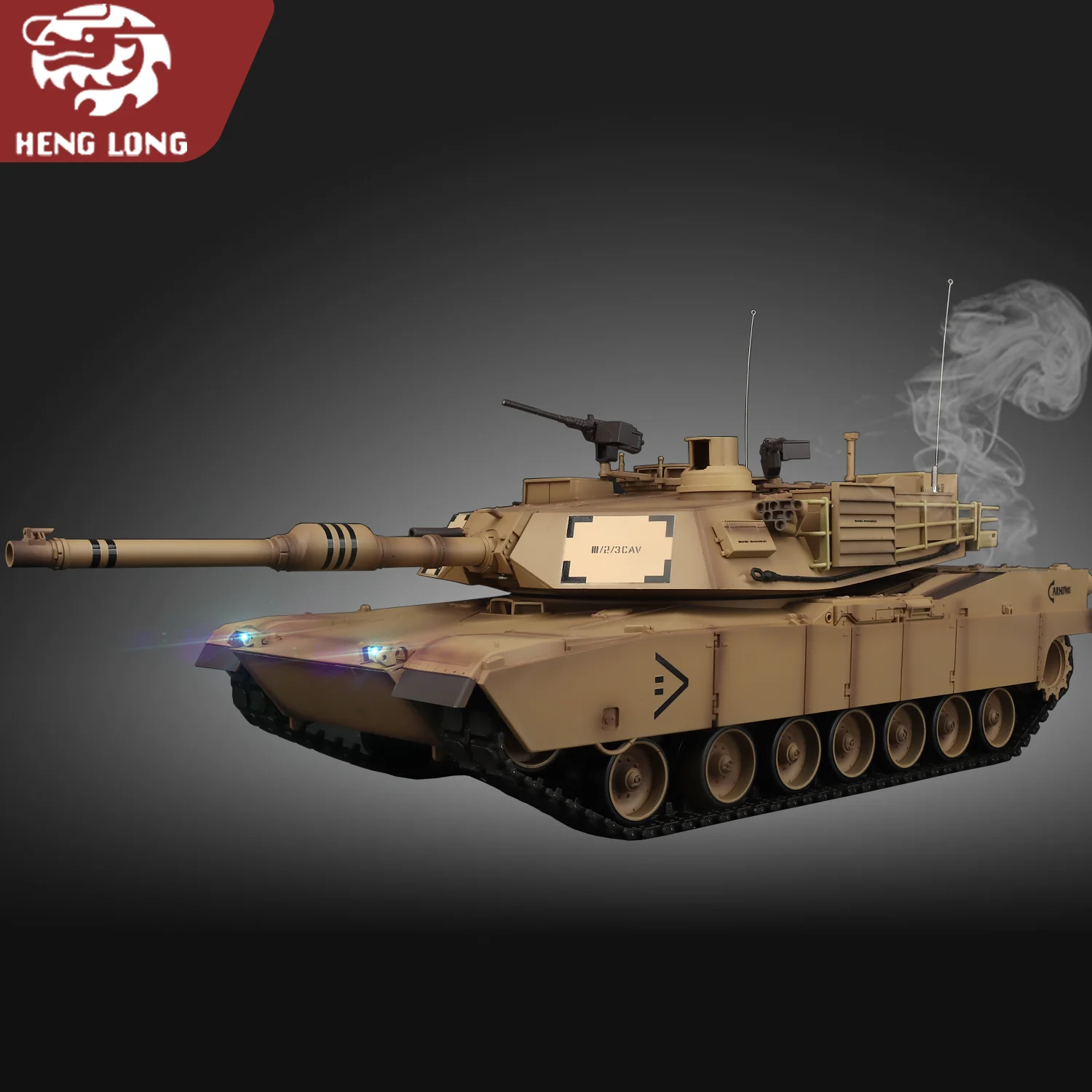 헹롱 RC 탱크 1/16 미국 M1A2 에이브람스 주력 탱크 모델(풀 플라스틱 기본 버전) & 320 °   회전식 포탑 & TK7.0) No.3918