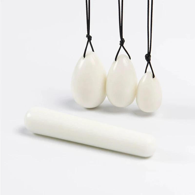 الأبيض اليشم حفر البيض مجموعة يوني البيض تدليك الكرة الكريستال الطبيعي شفاء ممارسة البيض ل كيجل ممارسة قطار عضلات الحوض #6