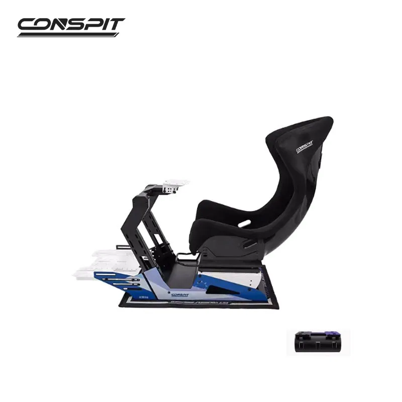 CONSPIT GT-Lite Blue Black Sim Racing Simulator Cockpit with Simulation Seat (without with Vibration Module)