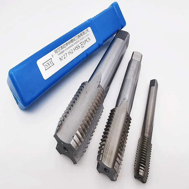 1pcs W6542 HSS left-hand straight groove tap M30-M45, machine tool and manual thread repair tool for internal thread tapping