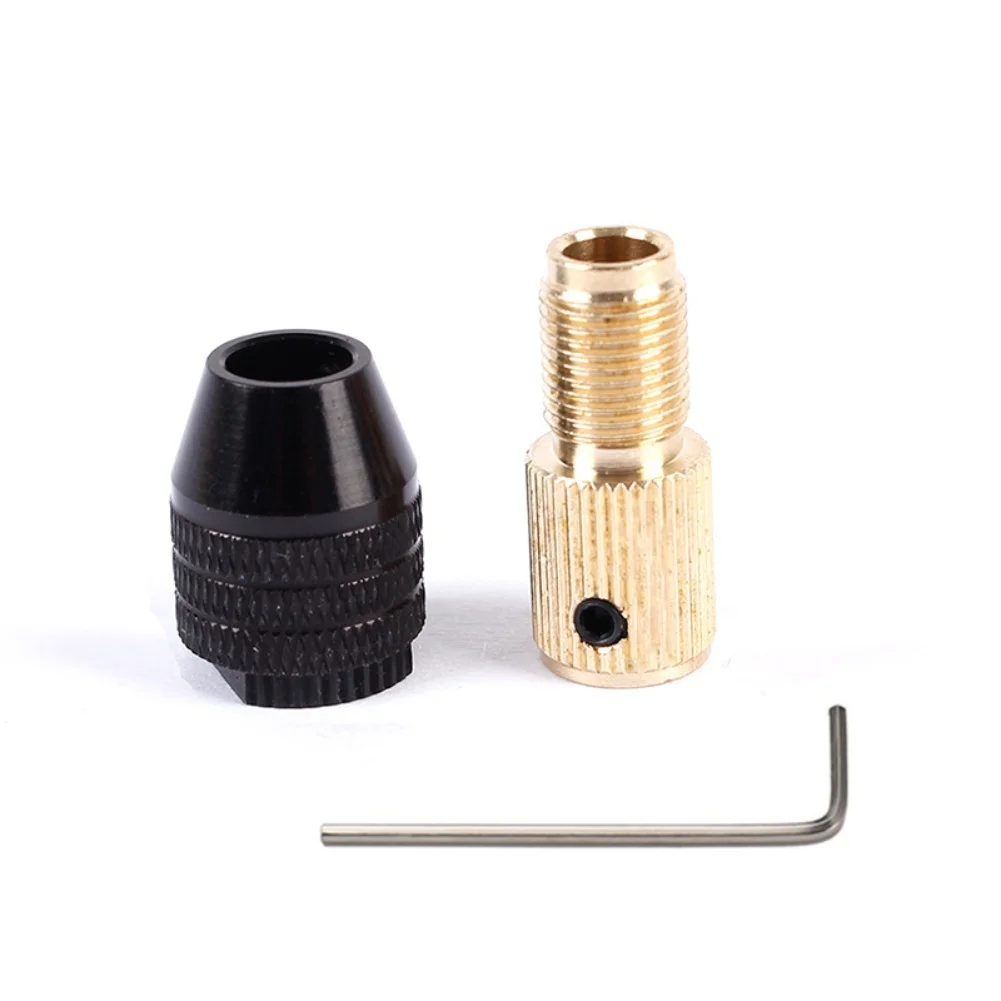 Metal Drill Chuck 0.3-3.4mm Self Tightening Keyless Collet For Mini Drills Electric Grinders Polishing Grinding Hand Tools
