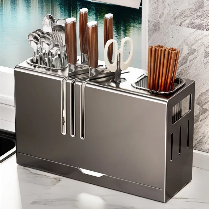 

Для новых кухонных ножей, полка, многофункциональная столешница, настенная клетка для овощных ножей, палочек для еды, встроенное хранилище B