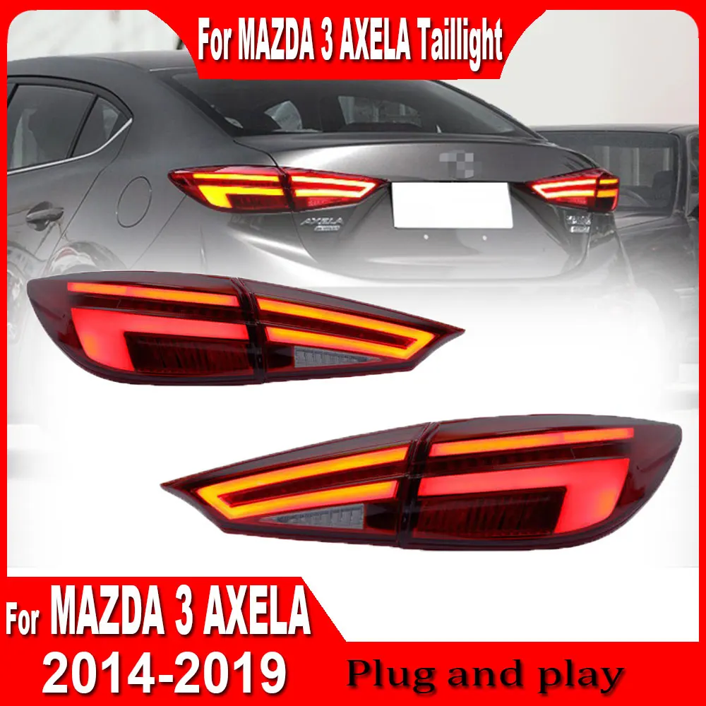 Taillight For Mazda 3 Axela 2014-2019 Car Accessories Animation LED Trailer Lights Tail Lamp Rear DRL Signal Auto Plug And Play