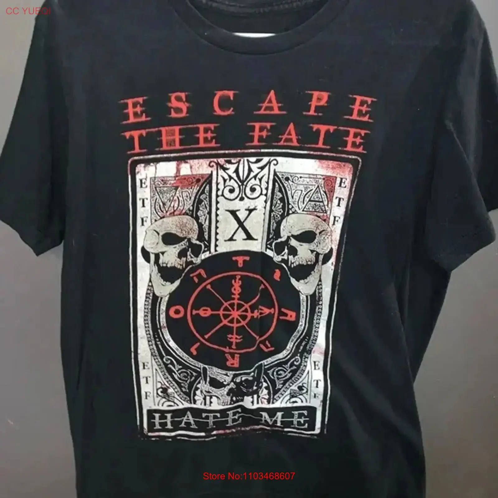 T-shirt « Escape The Fate Hate Me » drôle, tailles S à 5XL, SEG_442, vintage, délavé, polyvalent, respirant, unisexe, extensible