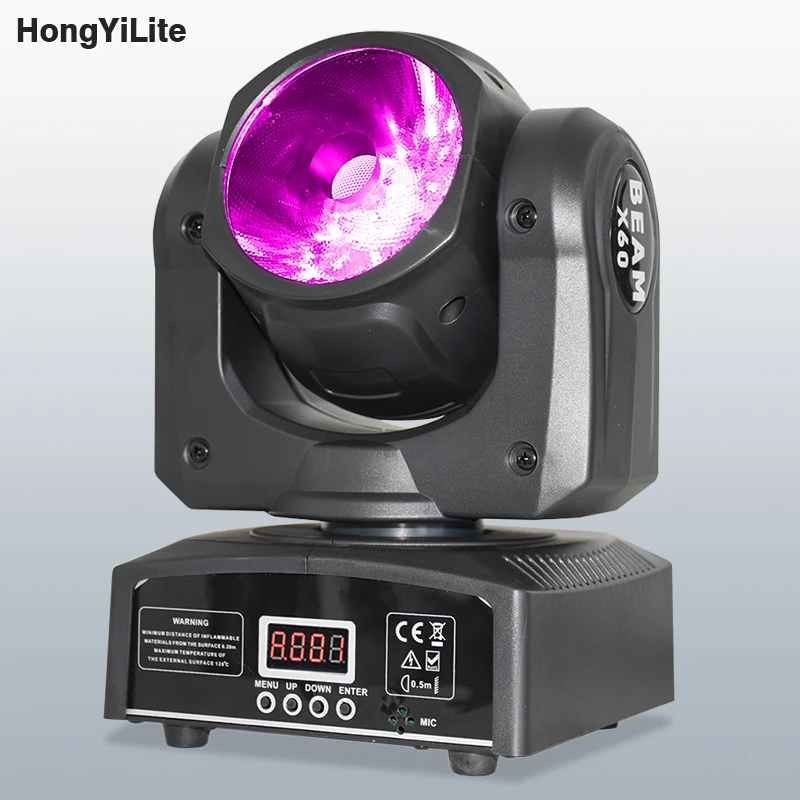 

HongYiLite 60W Beam Moving Head Ultra Narrow Inverse Mode 16-Bit Control 64 Macros For Concert Laser Show Music Dj Disco Stage