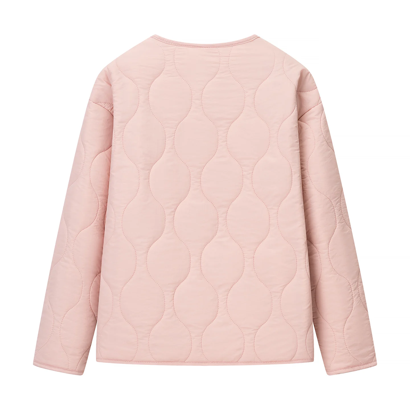 เสื้อแจ็คเก็ตผ้าฝ้ายทรงกลมแฟชั่นสำหรับผู้หญิง สไตล์สตรีท แขนยาว ปิดด้วยซิป สีสันสวยงาม ดีไซน์หรูหรา