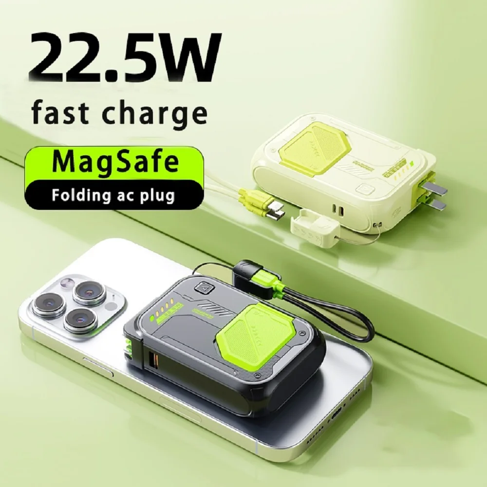 Magsafe Powerbanks External Battery 22.5W Fast Charging Wireless Charger AC Plug Portable Powerbank Suitable For iPhone/ Android