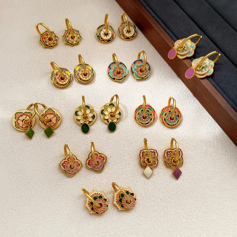 Modern Jewelry Elegant Temperament Green Color Flower Earrings For Women Female Gifts Delicate Design Ear Accessories